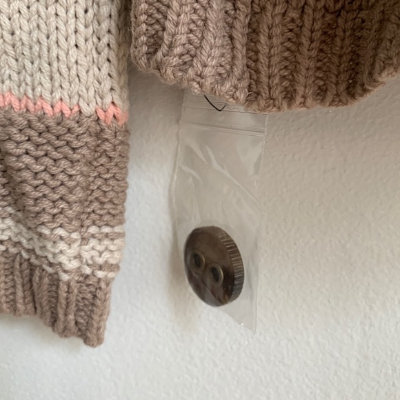 NWT Free People Striped Soft Cotton Cardigan - Picture 7 of 8